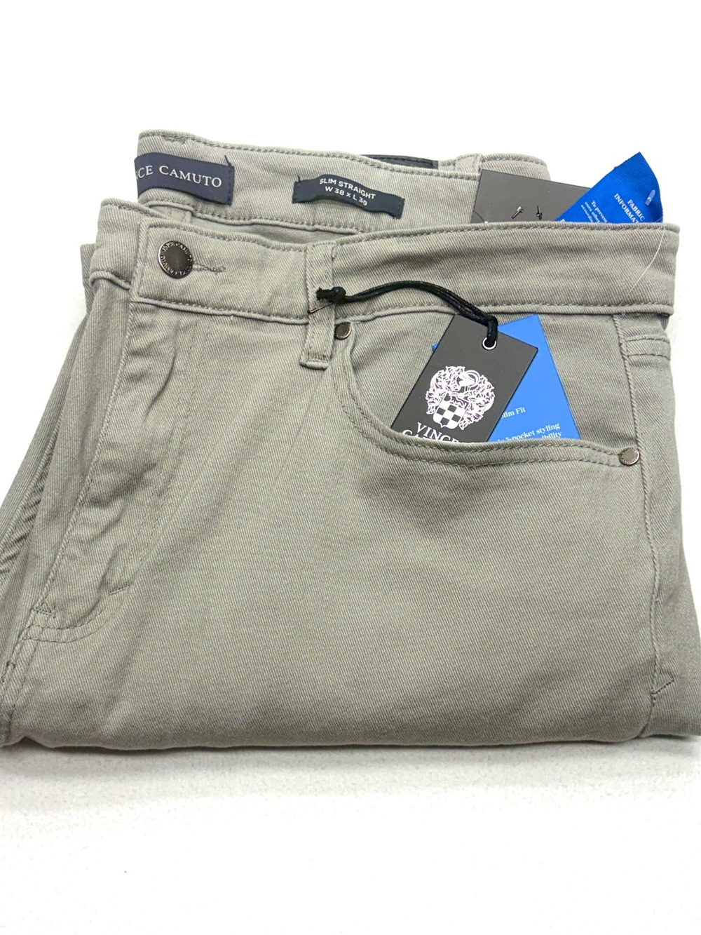 Vince Camuto Men's Comfort Stretch Gray Jeans - NWT - 38x30
